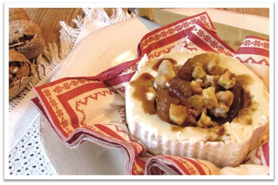 Queso de cabra con higos y nueces