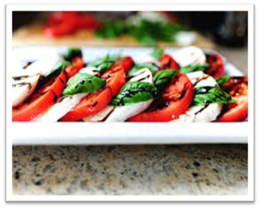 Ensalada caprese con reducción de Aceto